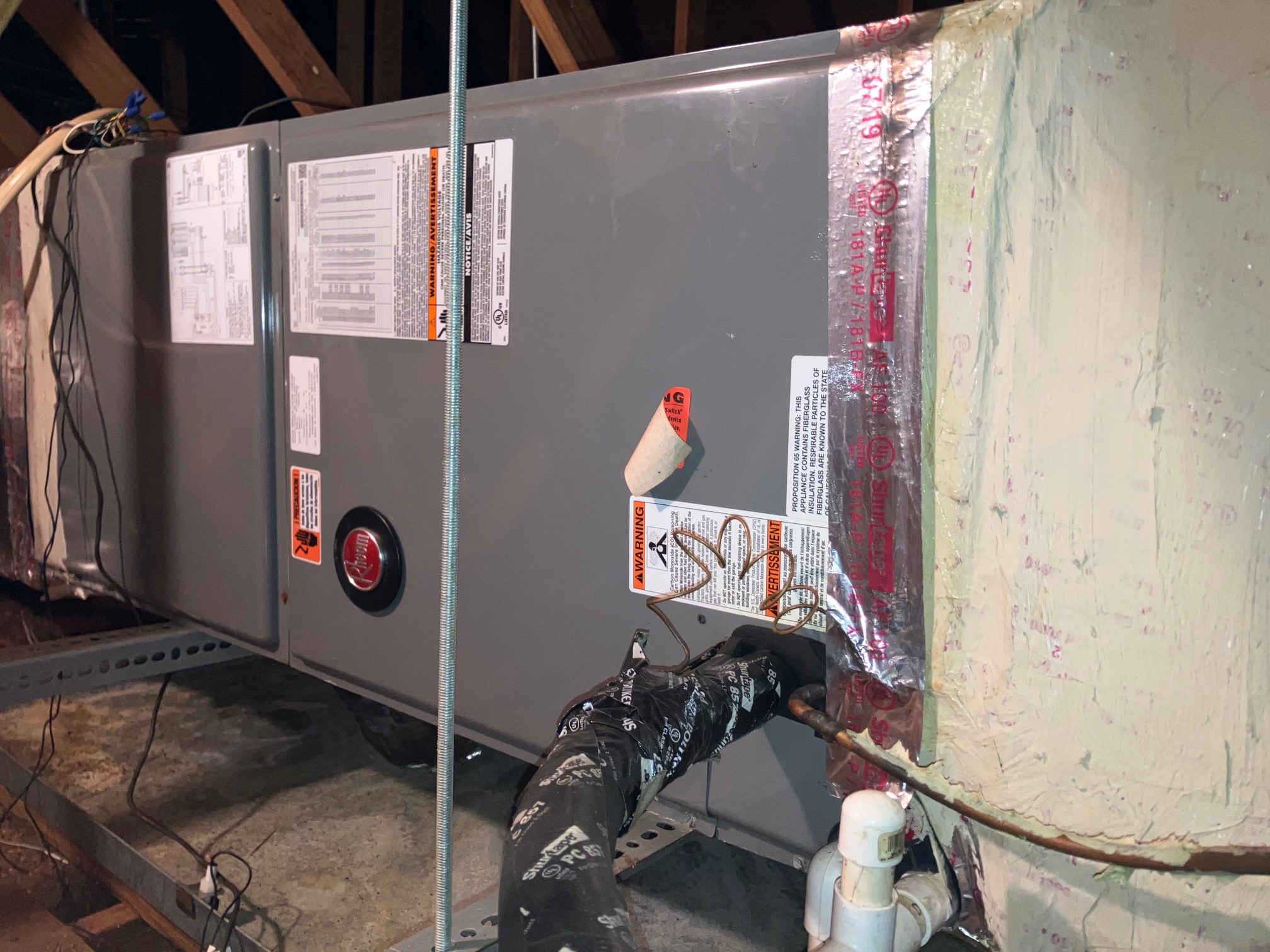 air-handler during home inspection in Spring Hill Florida