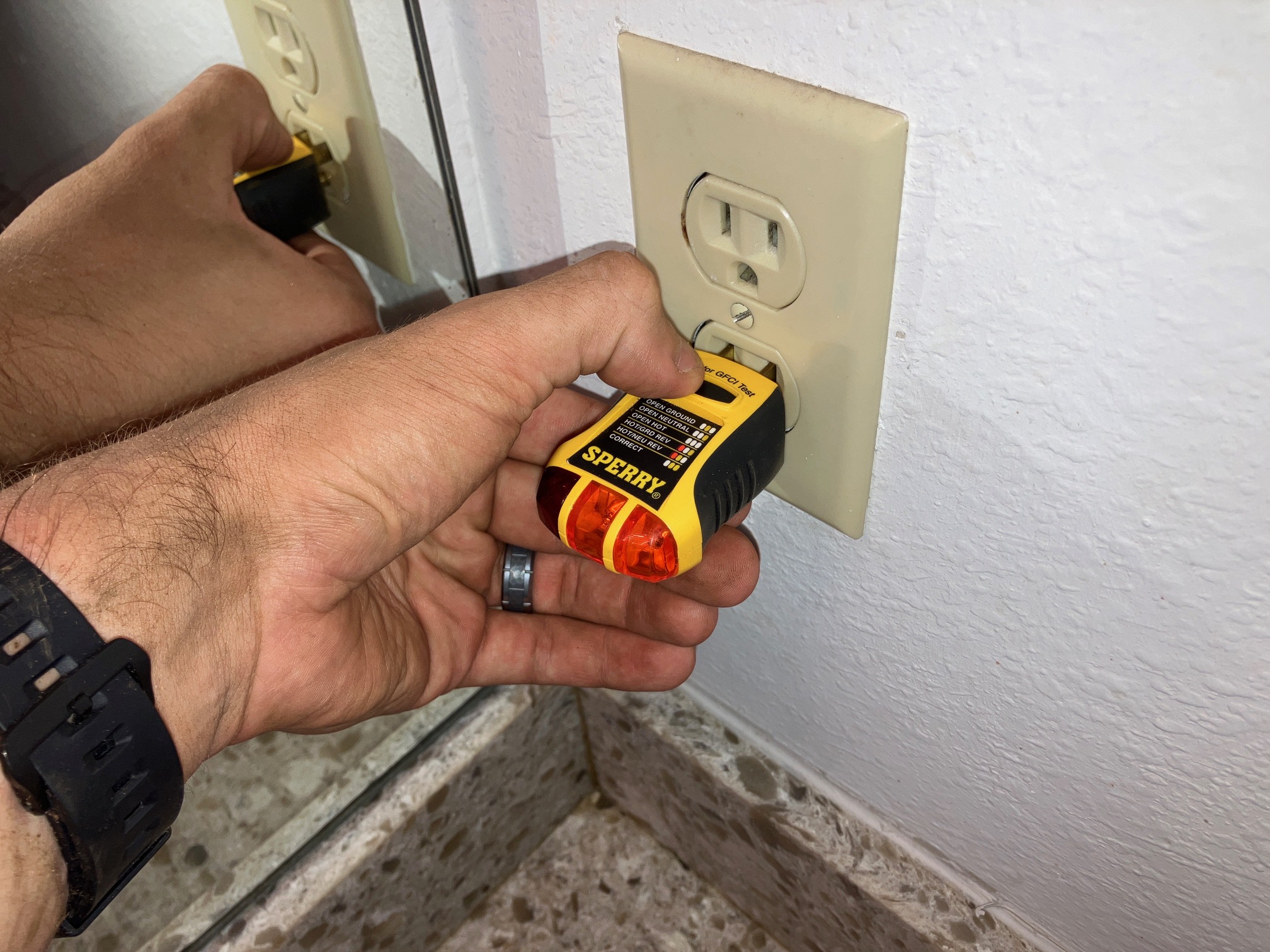 No GFCI found during home inspection in Spring Hill Florida