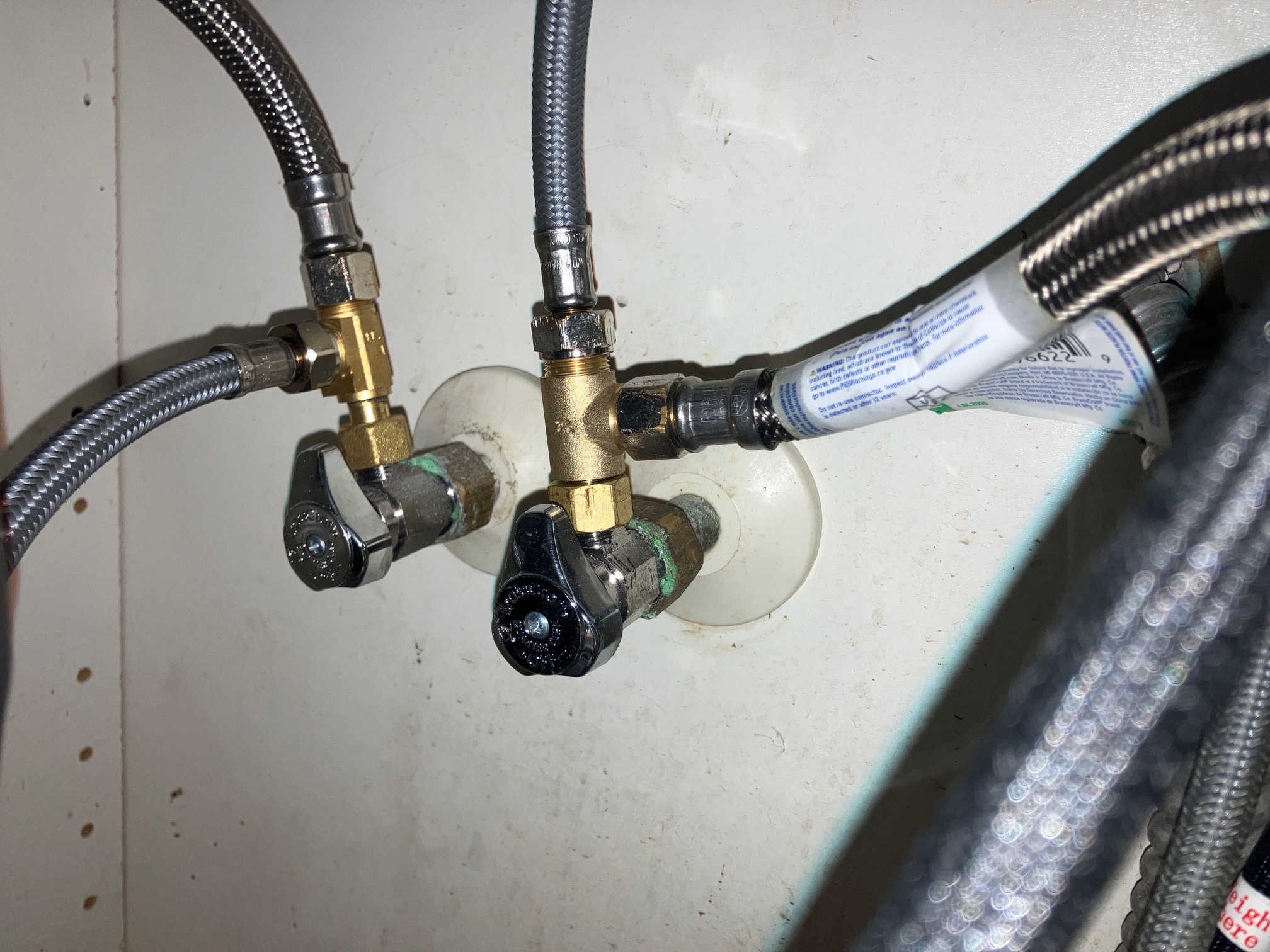 plumbing valves found during home inspection in Spring Hill Florida